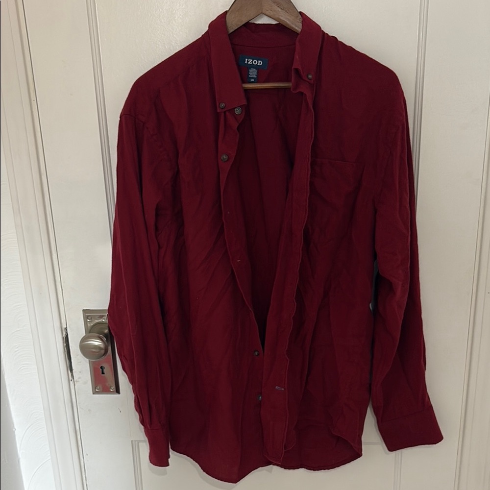 Izod Red Lightweight Shirt Jacket